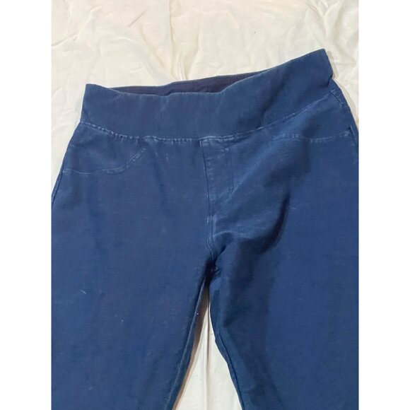 a new day jegging leggings solid blue back pockets cotton blend size medium READ - Picture 2 of 8
